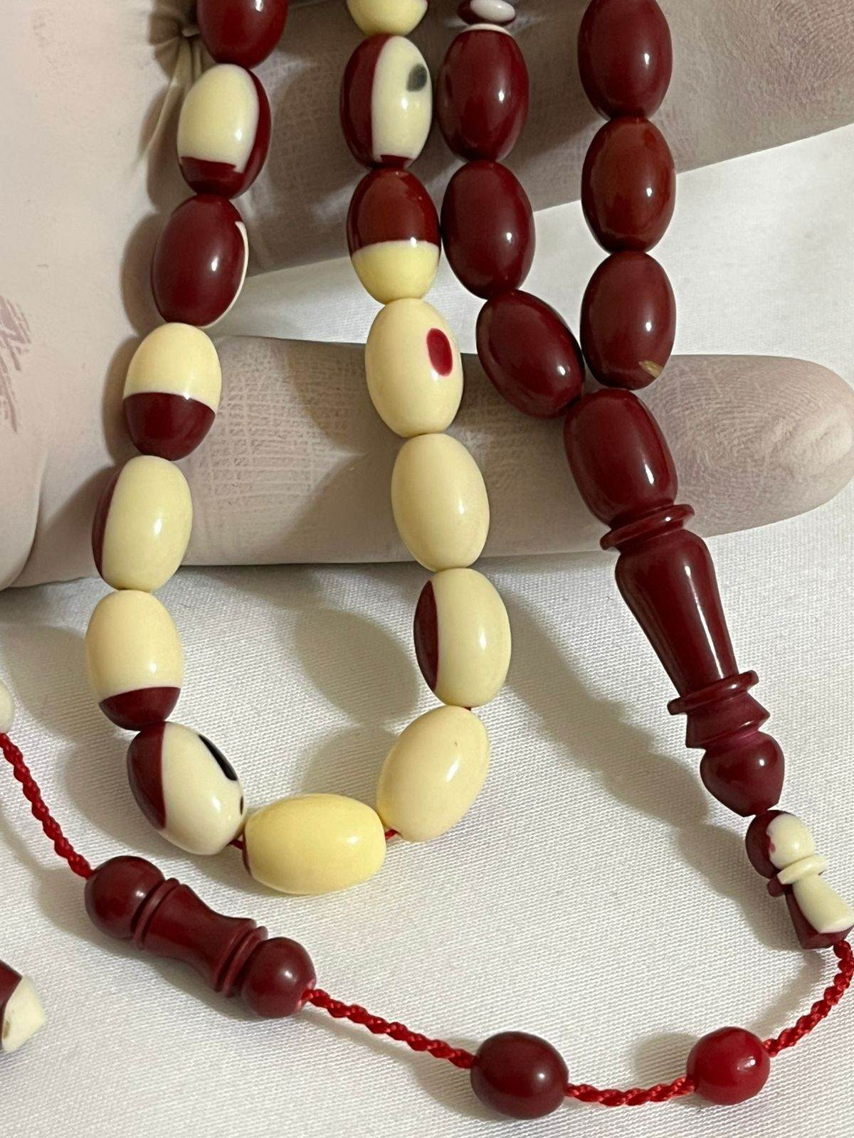 Antique Bakelite Rosary billiard balls 43 سبحه بكالايت انتيك بلياردو خراطة حلبية