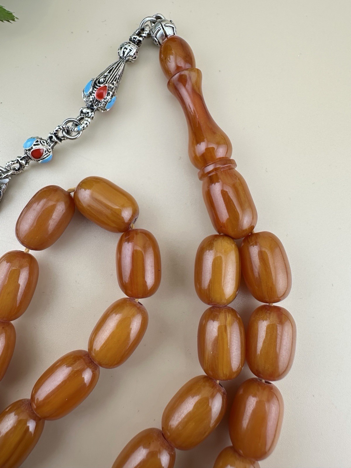 Collectible Misky 33 Beads Islamic Rosaryمسبحة مسباح مسكي جودة عالية خراطة يدوية