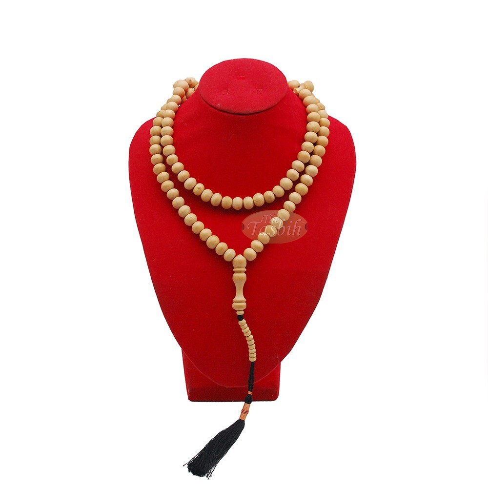 Crafted Wood Coffee Natural Prayer Beads Tasbih With 99-Bead Tassel Copper