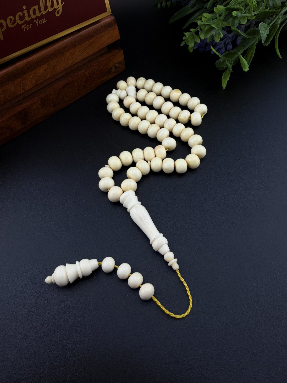 Vintage Camel Bone 51-bead Islamic Rosary Tasbih مسباح عضم جمل N811