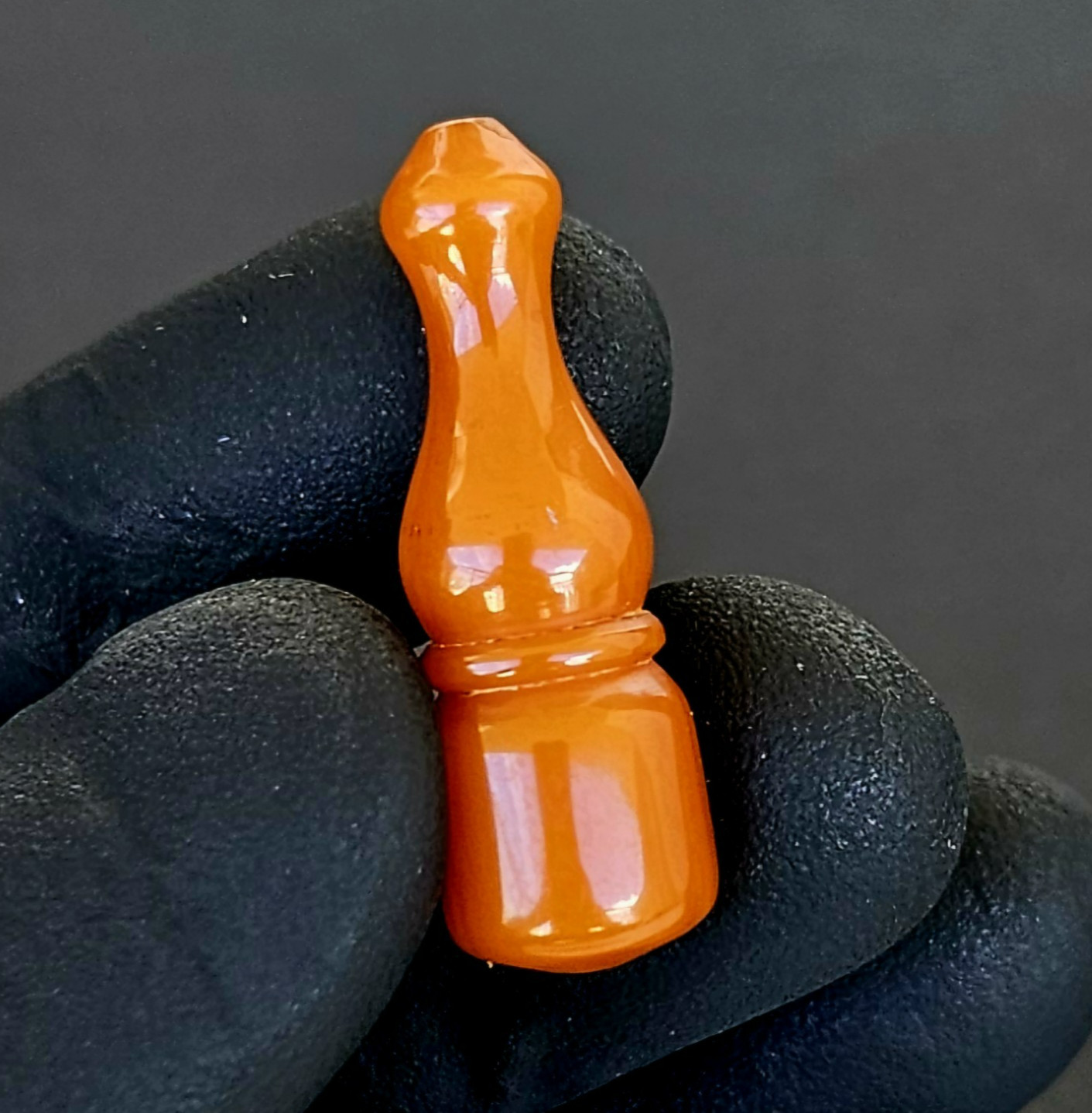 Antique Catalin Butterscotch Phenolic Bakelite Islamic Tasbih Master Bead