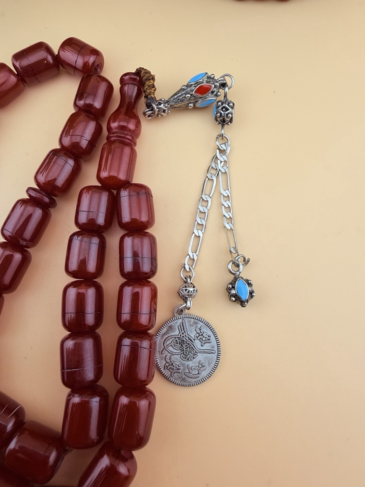 Vintage Misky 33 Worry Beads Prayer Rosary Tasbih مسبحة مسباح مسكي قديم 474