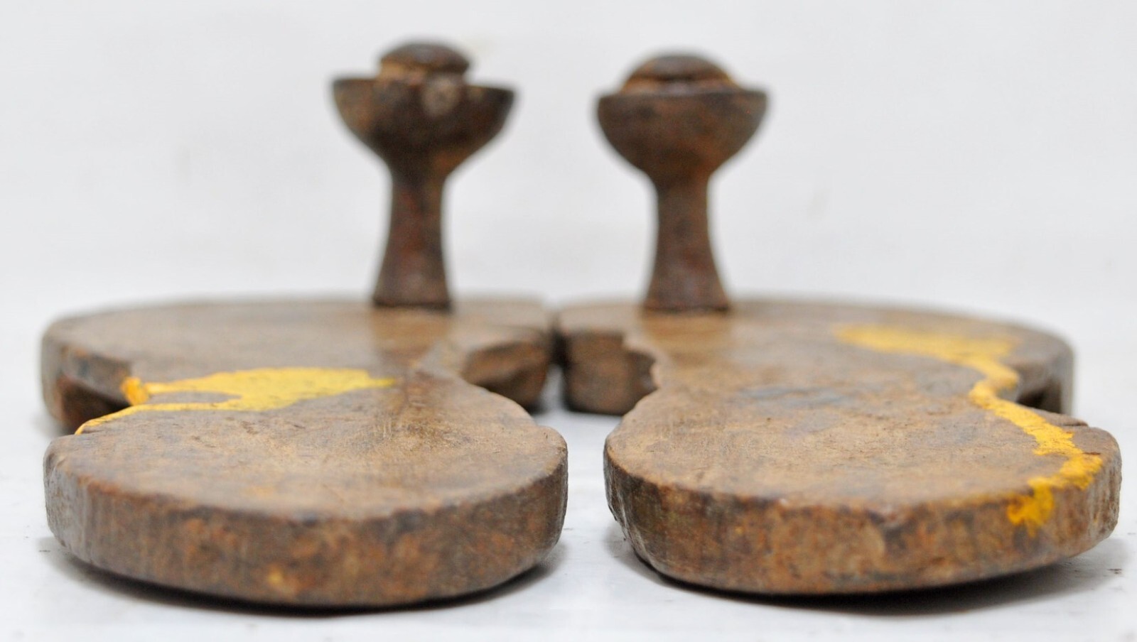 Antique Wooden Priest Holy Man’s Slippers Original Old Hand Crafted