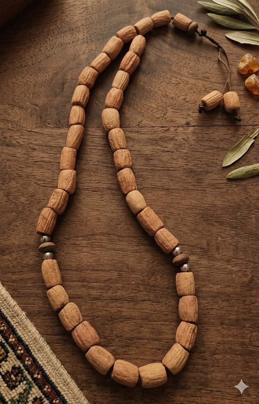 Rare Holy Land Olive Seed Misbaha,Handcrafted Prayer Beads of Timeless Elegance