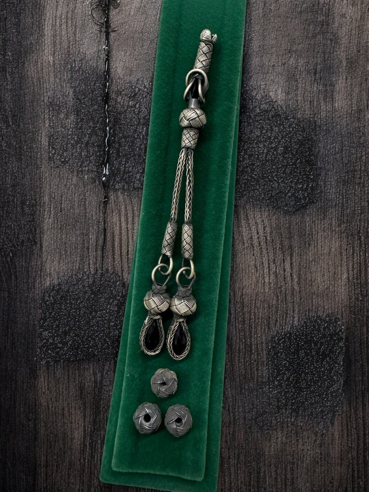 Trabzon kazaz hand-knitted 925 silver tassel for tasbeeh. Special design
