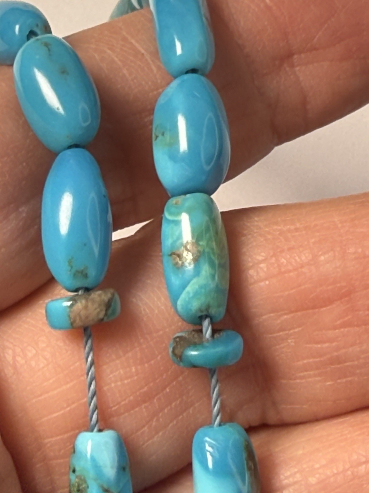 Antique Rare quality Turquoise Blue Prayers Beads 33 Beads Rosary Rare 27g R1