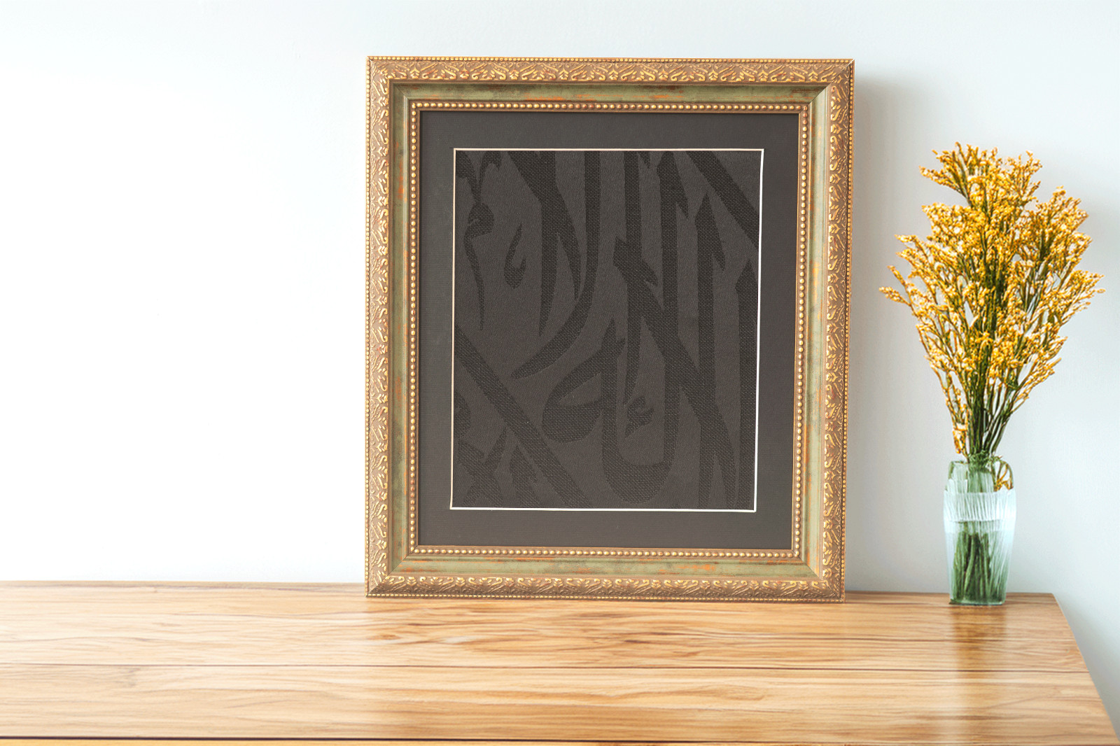 Framed Kaabah Kiswah From Makkah