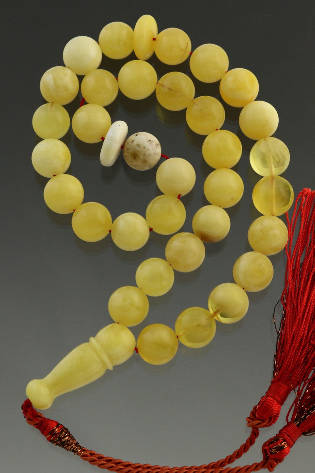 Egg Yolk Islamic 33 Prayer Beads 10mm Genuine BALTIC AMBER TASBIH 28.7g 180616-6