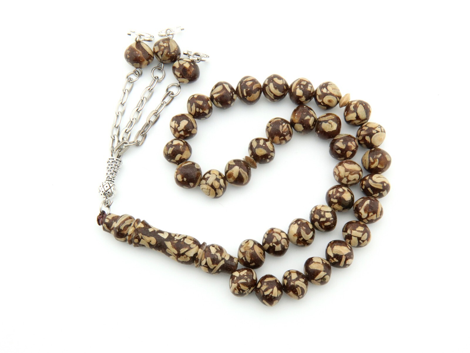 Natural Coffee bean 33 beads Islamic Prayer Beads Misbaha Tesbih Gift 241001