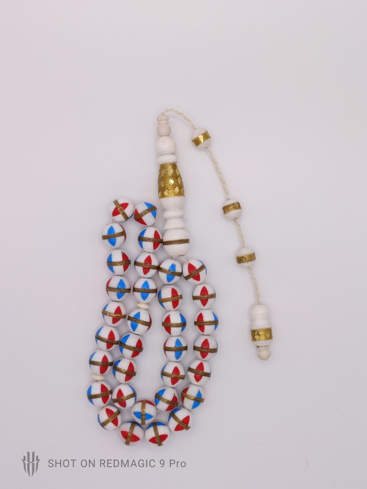 Camel Bone Tasbih Inlaid With Turquoise Rosary Prayer Bead سبحة عظم جمل مع فيروز