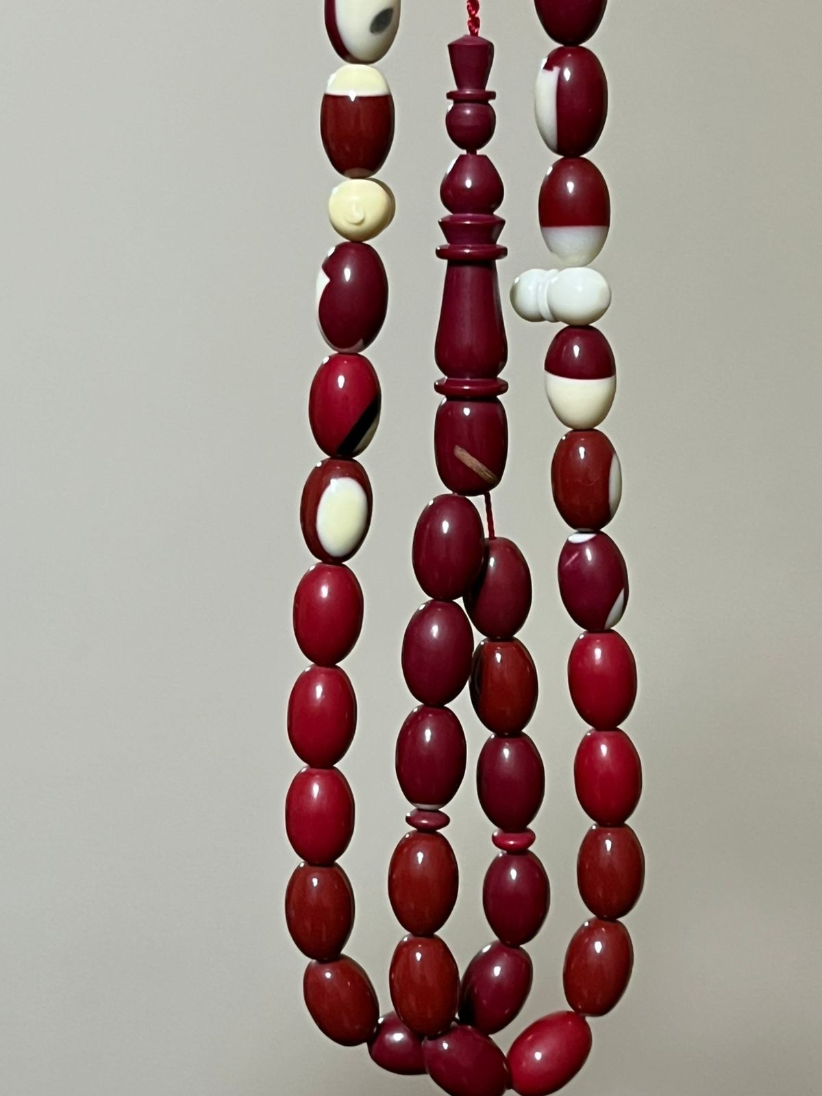 Antique Bakelite Rosary billiard balls 43 سبحه بكالايت انتيك بلياردو خراطة حلبية