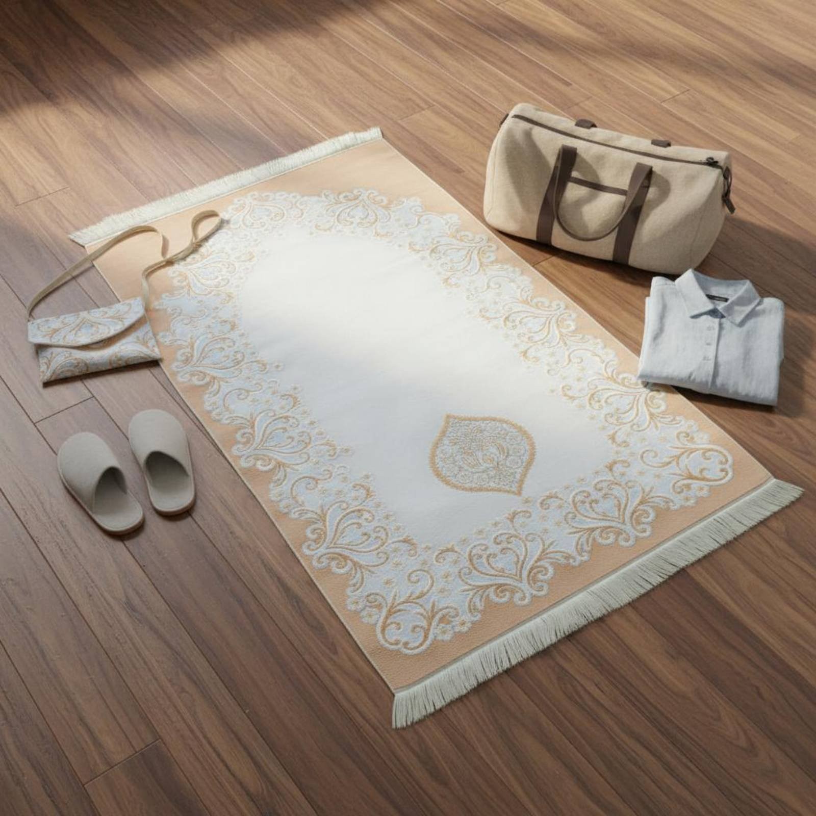 Foldable Prayer Mat Easy to Stow Worship Item Lightweight for Mosque