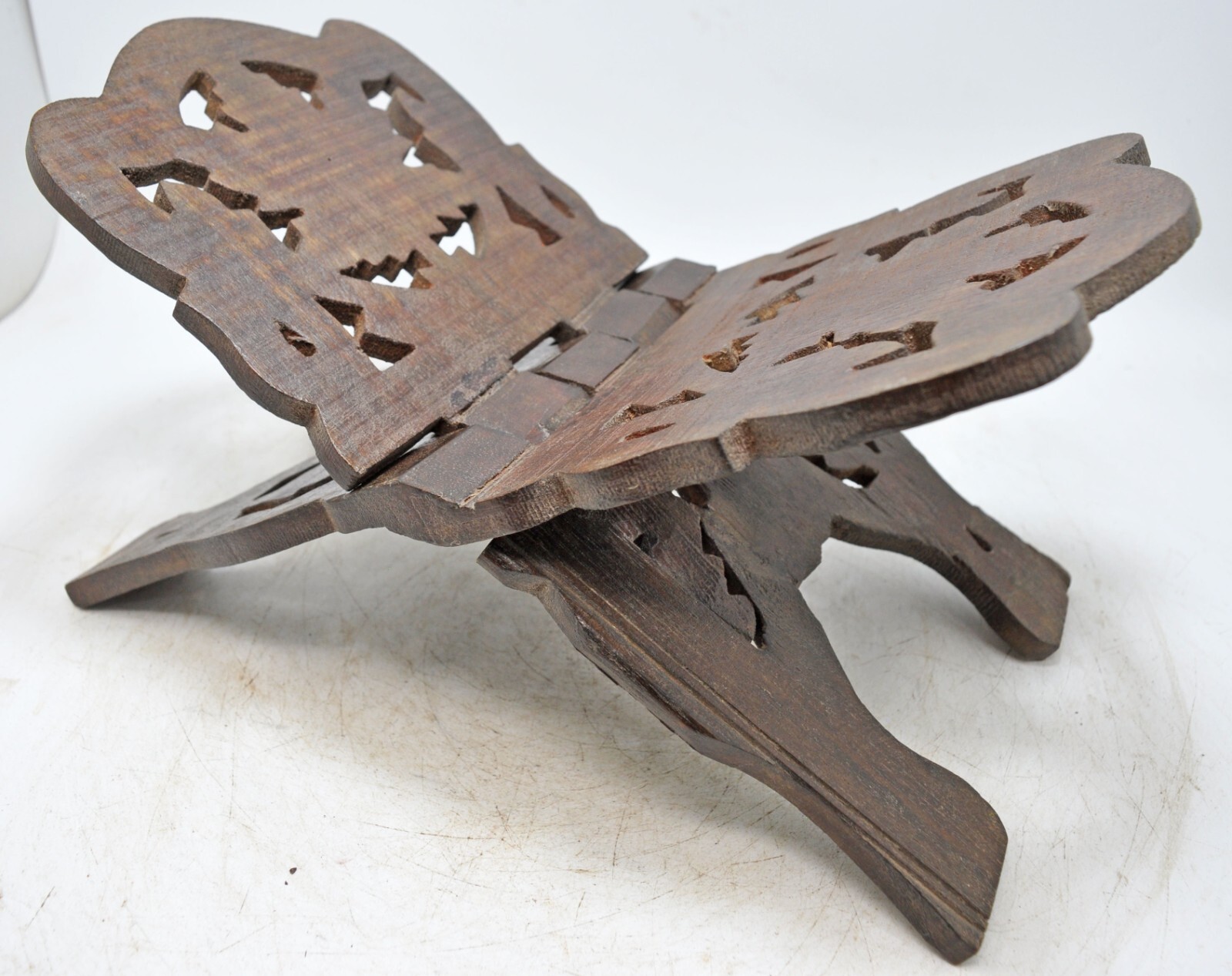 Vintage Wooden Holy Quran Book Stand Original Old Hand Carved Crafted