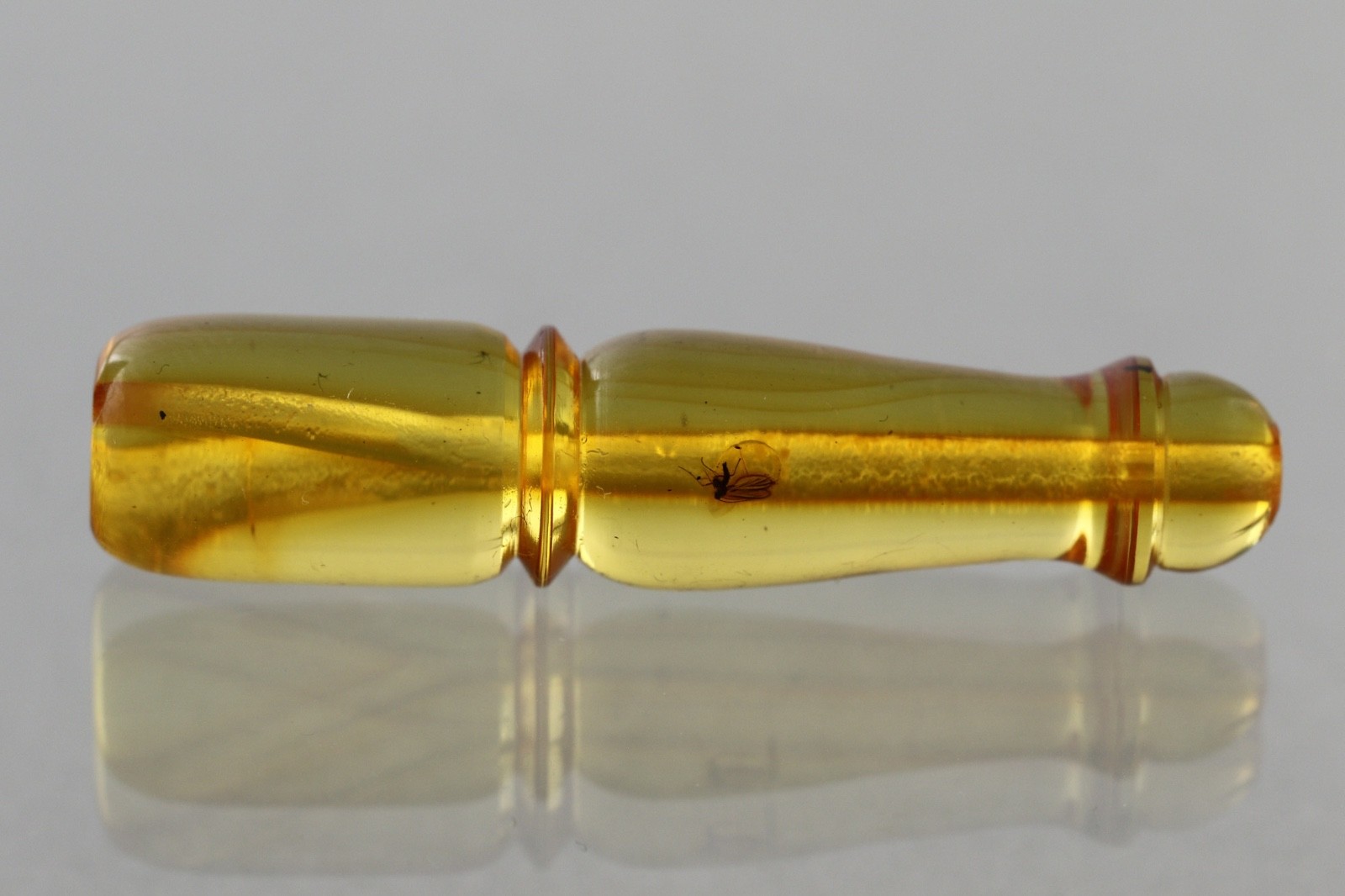 GNAT Fossil Insect BALTIC AMBER Islamic Prayer Imam Minaret TASBIH 2g 260521-12