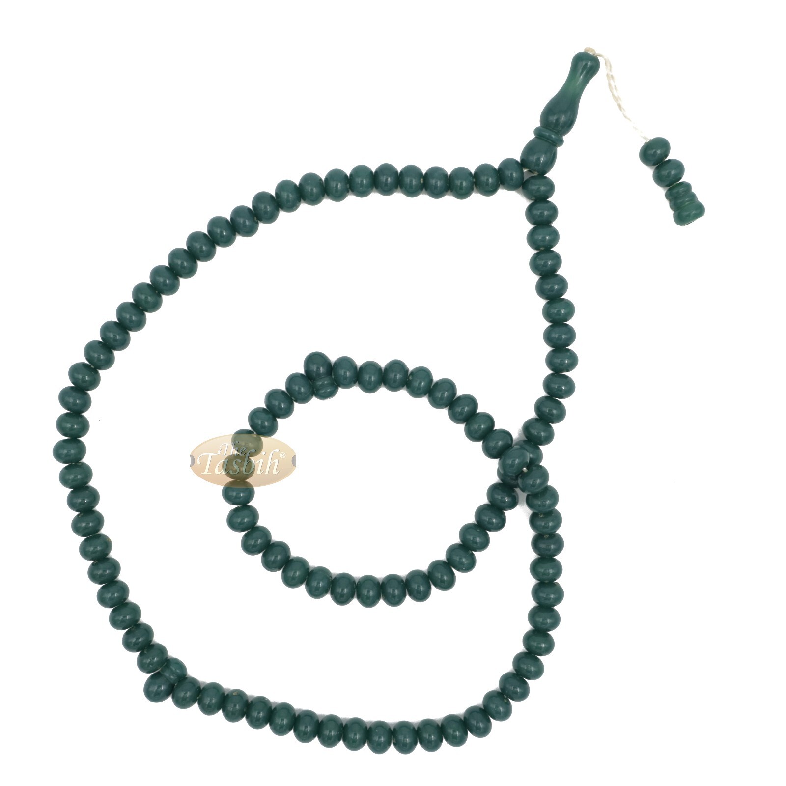 Small Dark Forest Green High Quality Dzikir Plastic Tasbih with 6x5mm Beads