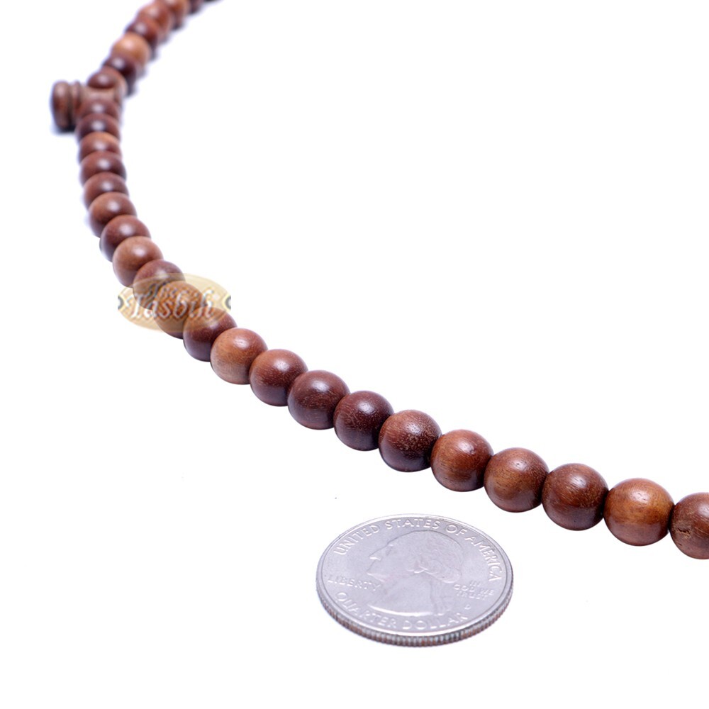 Naturally 99-bead Ironwood Stigi Tasbih 8mm Islamic Prayer beads with Tassels