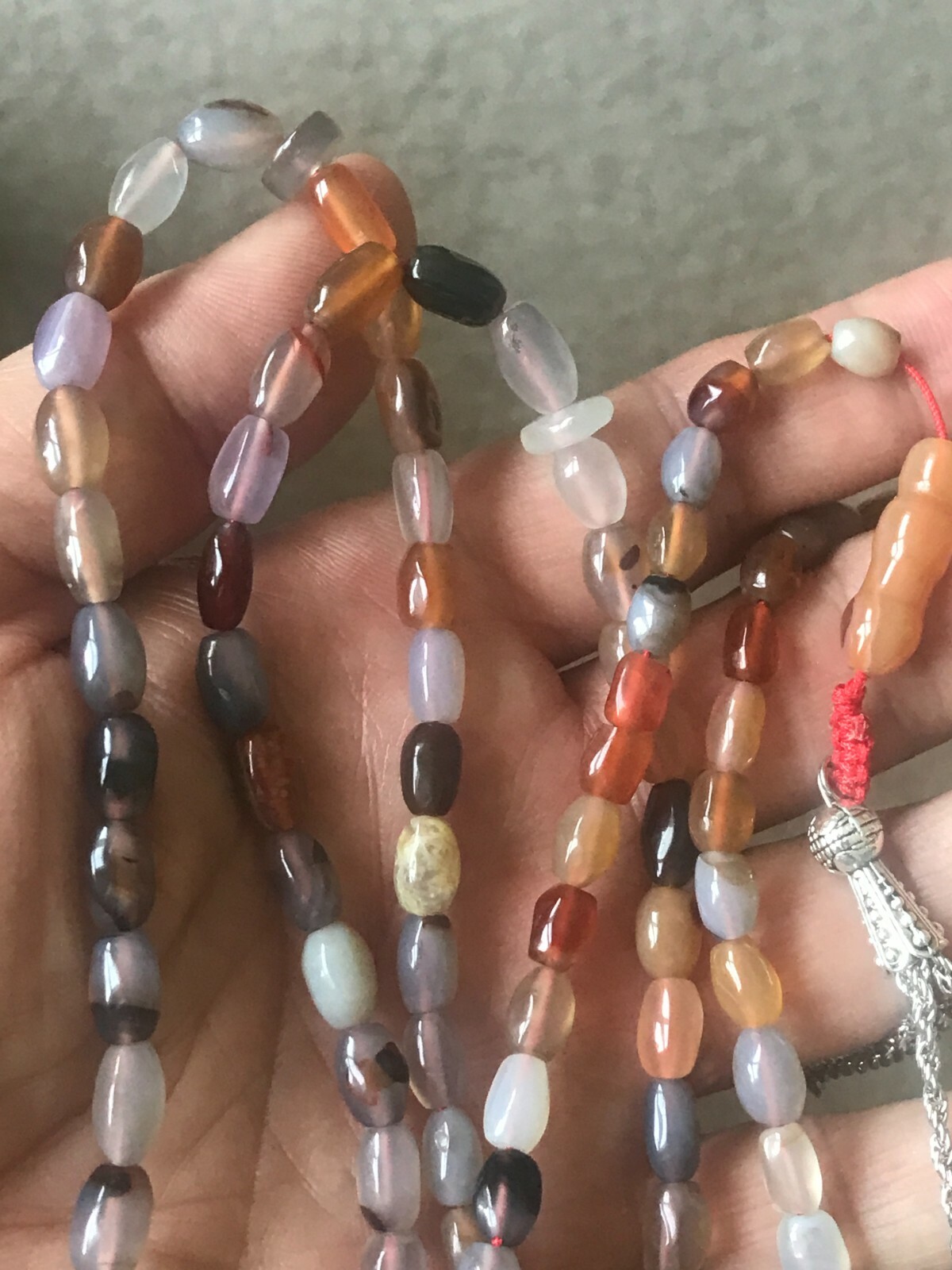 GENUINE OVAL BARREL SOLEYMANI YEMANI ROSARY/TASBIH 99 BEADS 48cm مسبحة التسبيح