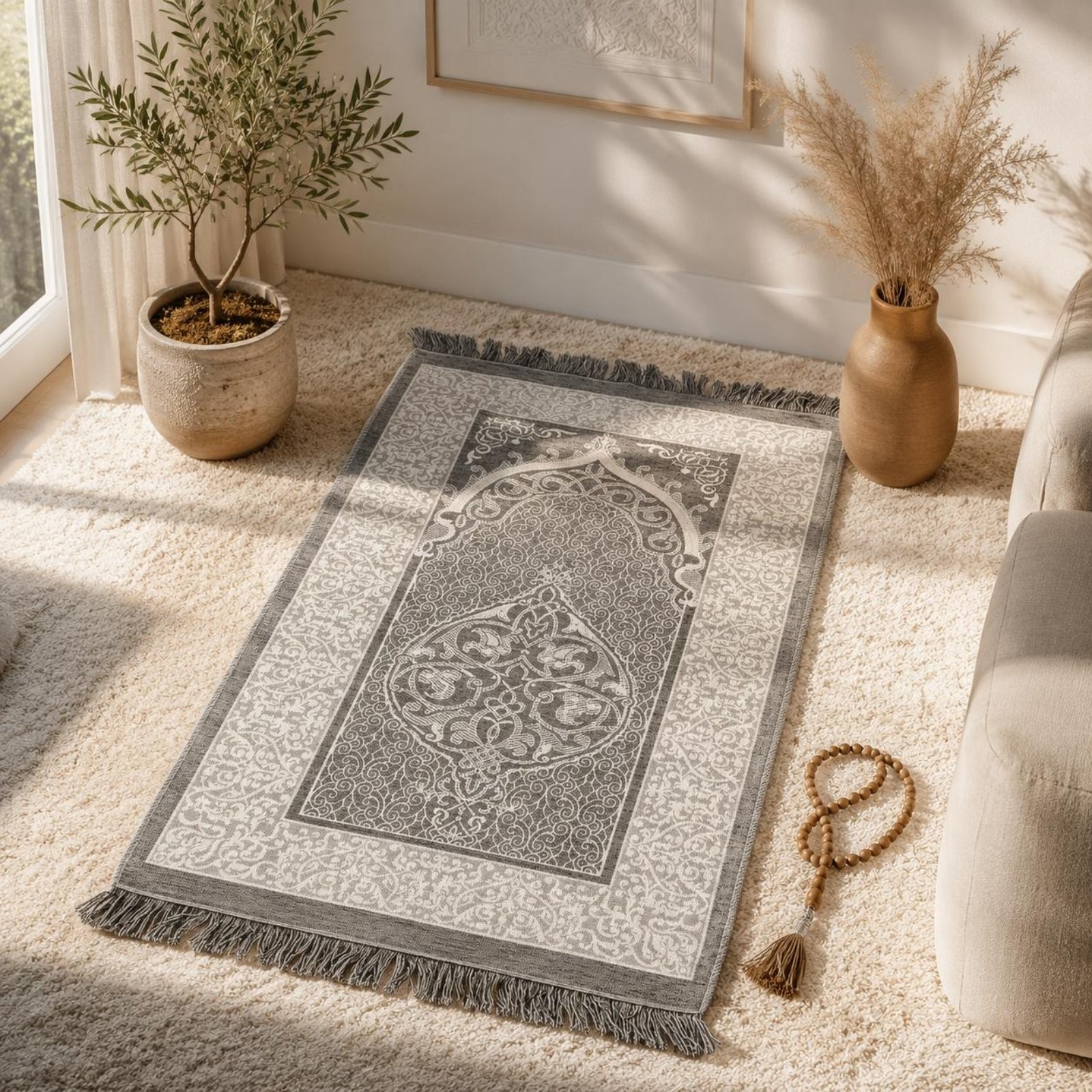 Prayer Mat Gift Set Space-Saving Portable Prayer Rug Lightweight