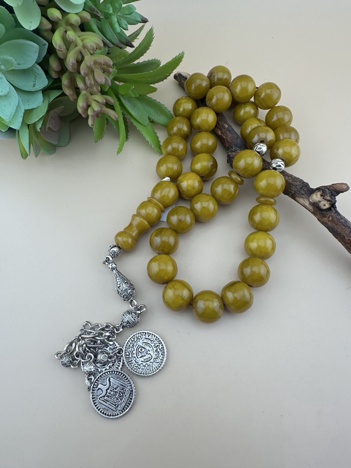 High Quality Misky 33Beads Prayer Rosaryمسبحة مسباح مسكي جودة عالية خراطة يدوية
