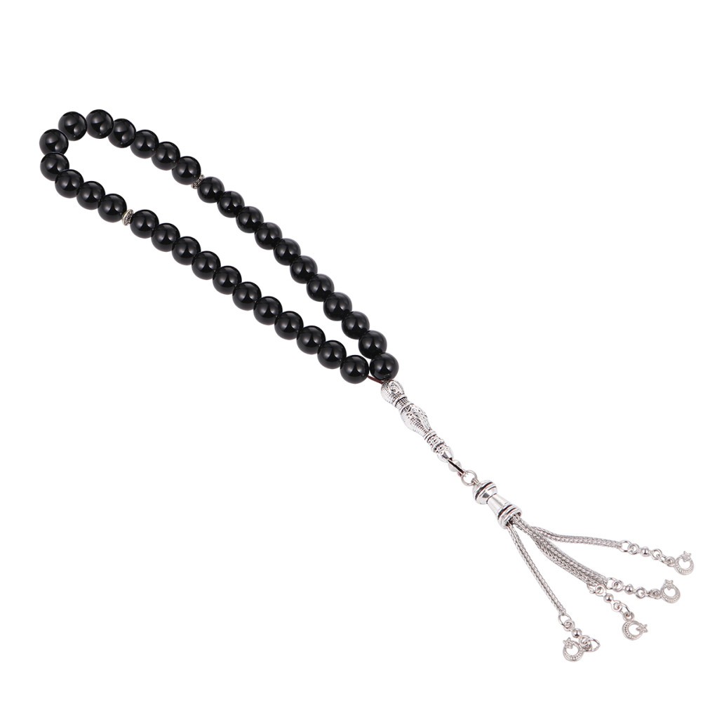 Muslim Prayer Beads Pilgrimage Natural Agate Beads Rosary Prayer Hand Chain