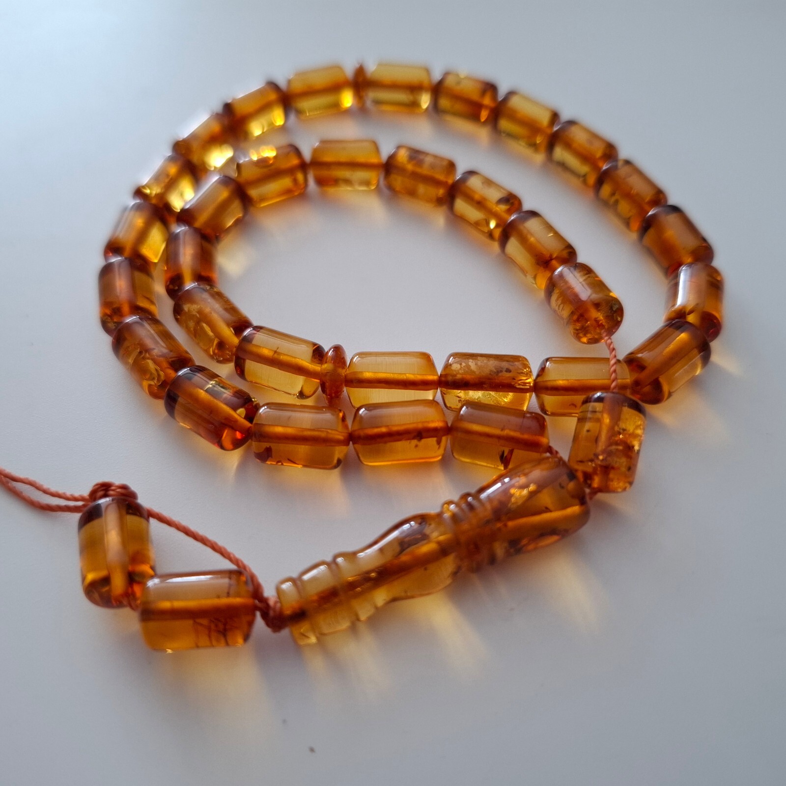 Baltic Genuine Amber Ambre Bernstein Stone Rosary Islamic Prayer 33 Beads