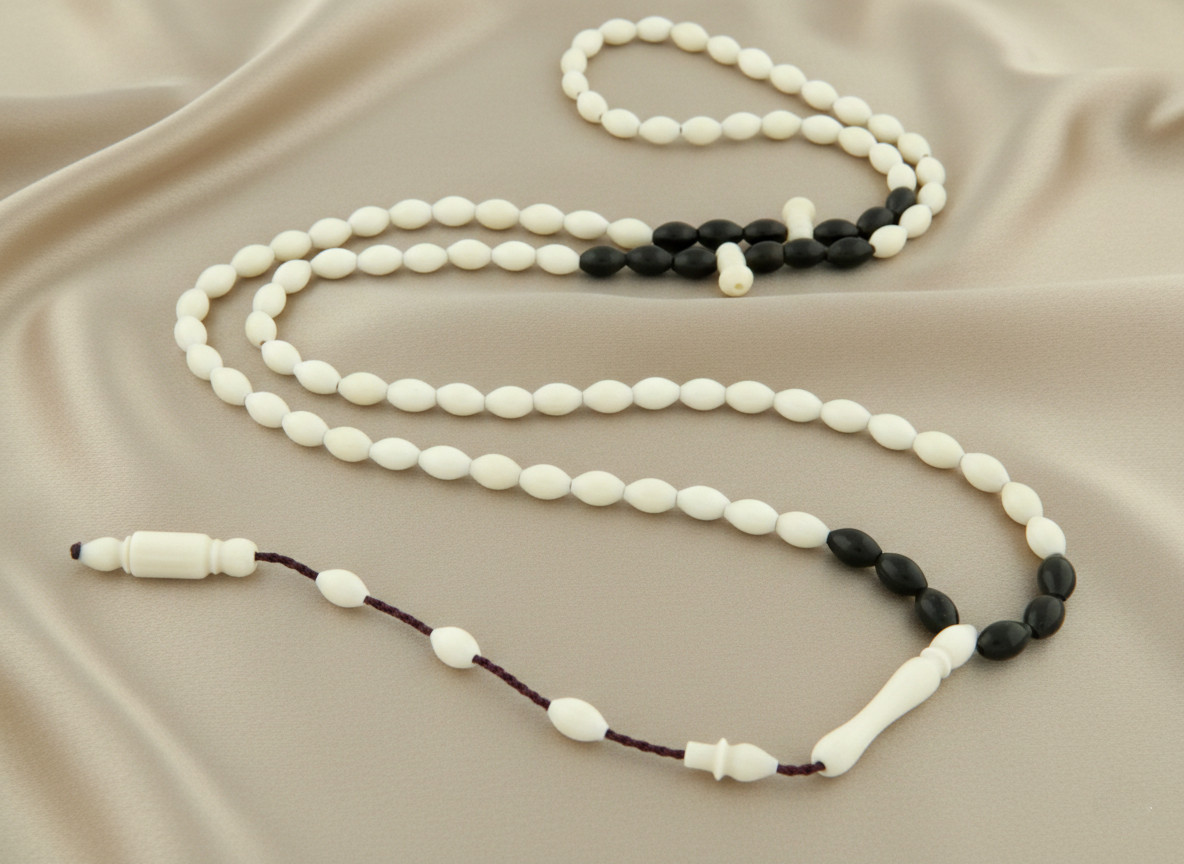 Camel bone and Ebony 99 beads Islamic Prayer Beads Misbaha Tasbih gift 302105