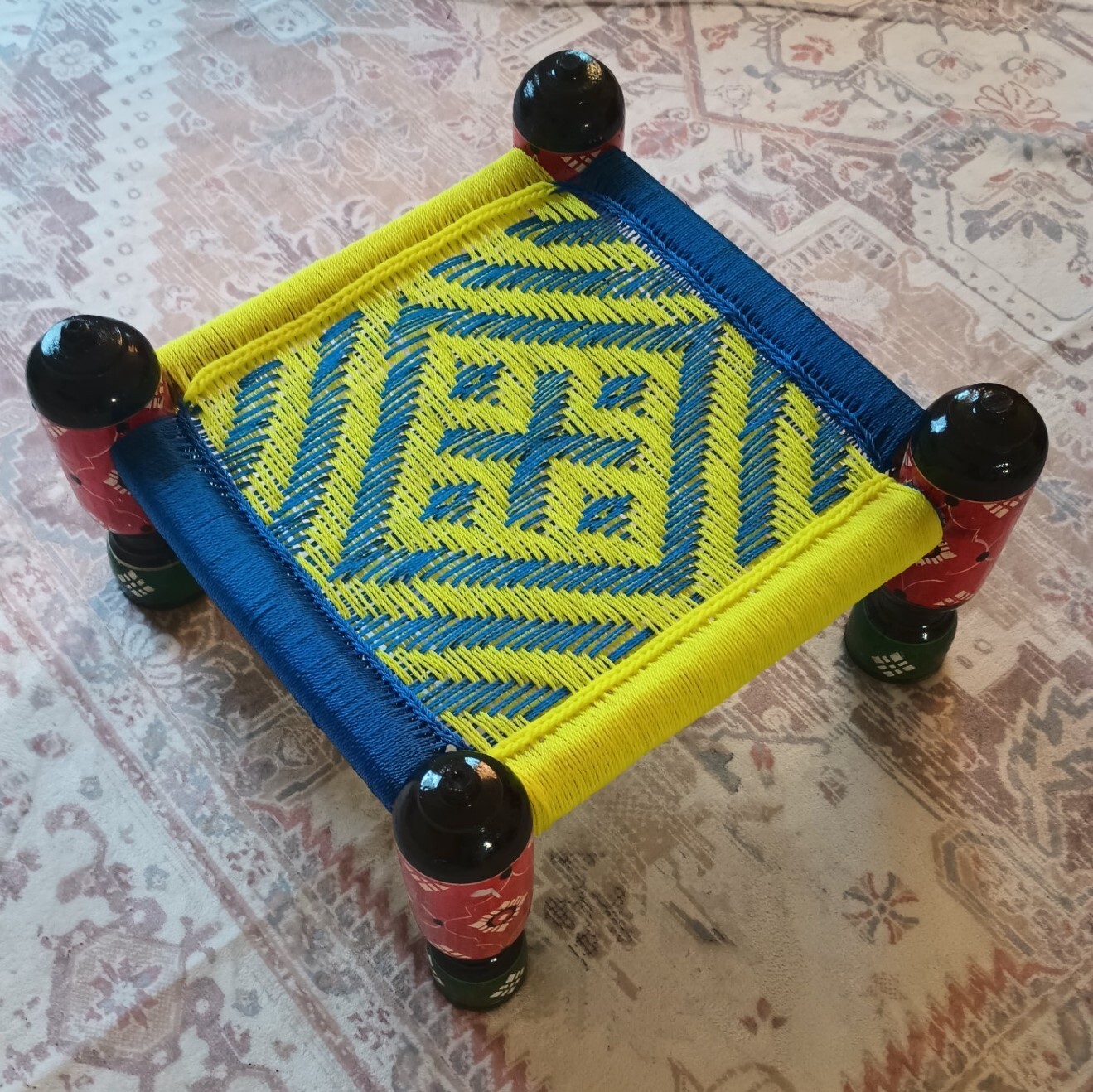 Traditional Wooden Stool (Perri) Sindhi Style #SHPS