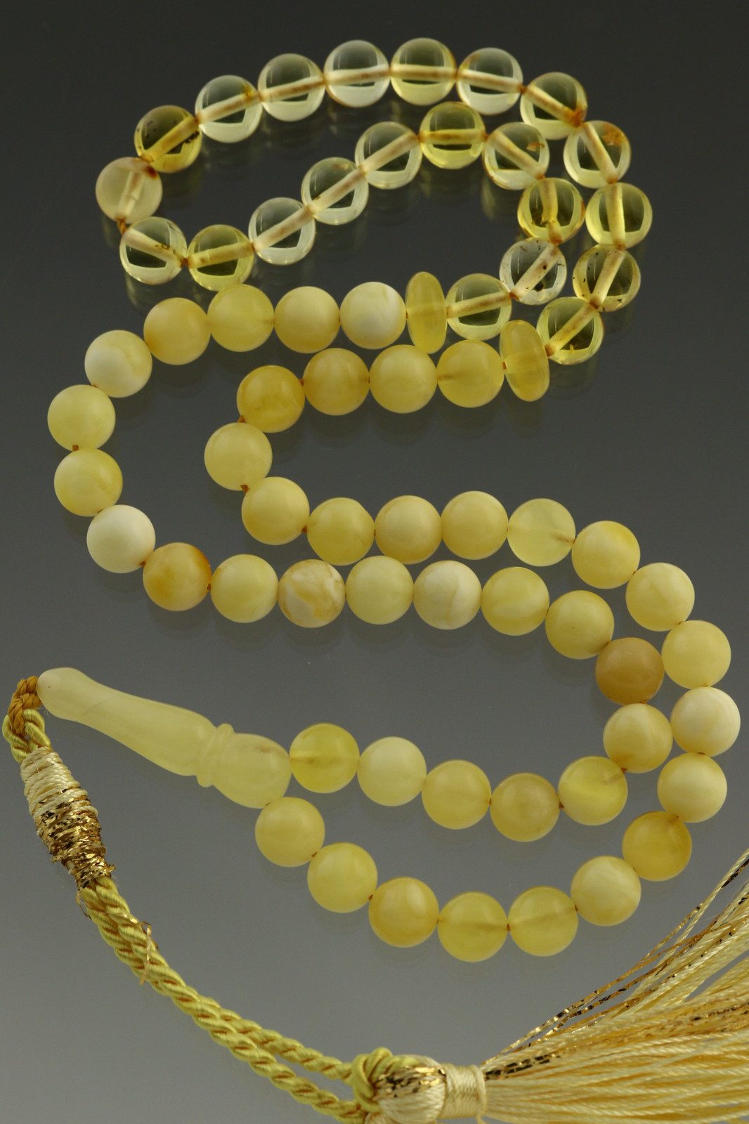 Islamic 66 Round Prayer Beads 7mm Genuine BALTIC AMBER TASBIH 15.4g 180712-5