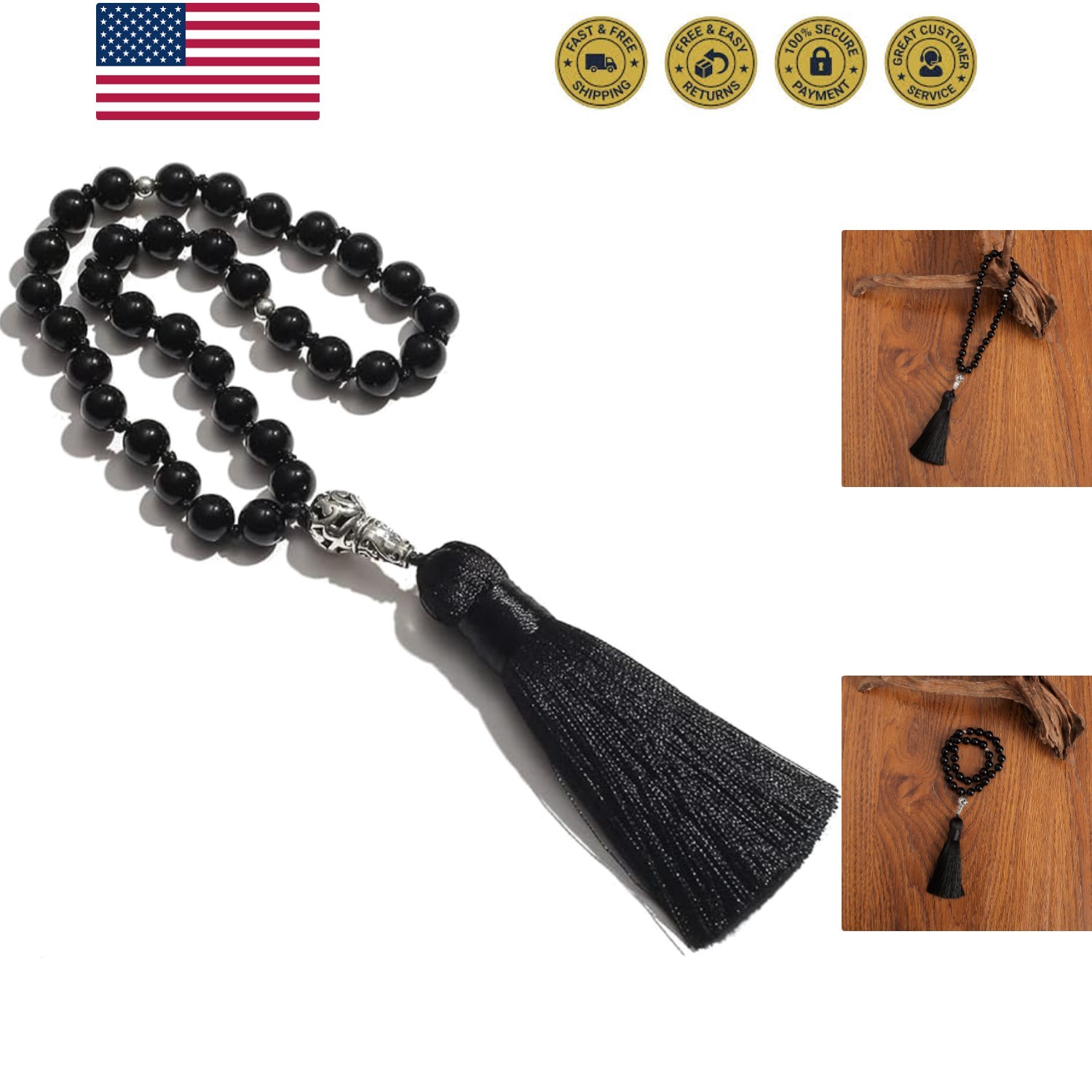 Tasbih Prayer Beads Allah & Muhammad Islamic Prayer Rosary Muslim Islam Misba…