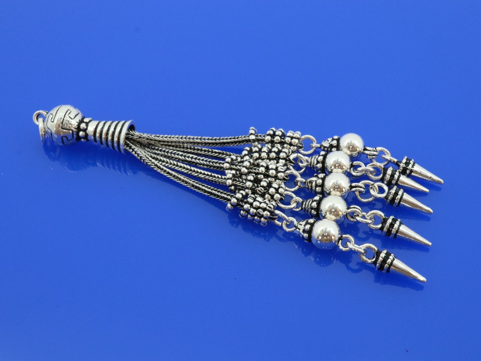 Big Metal tassel 925 silver Islamic Prayer Beads Misbaha Tesbih puskul 710266