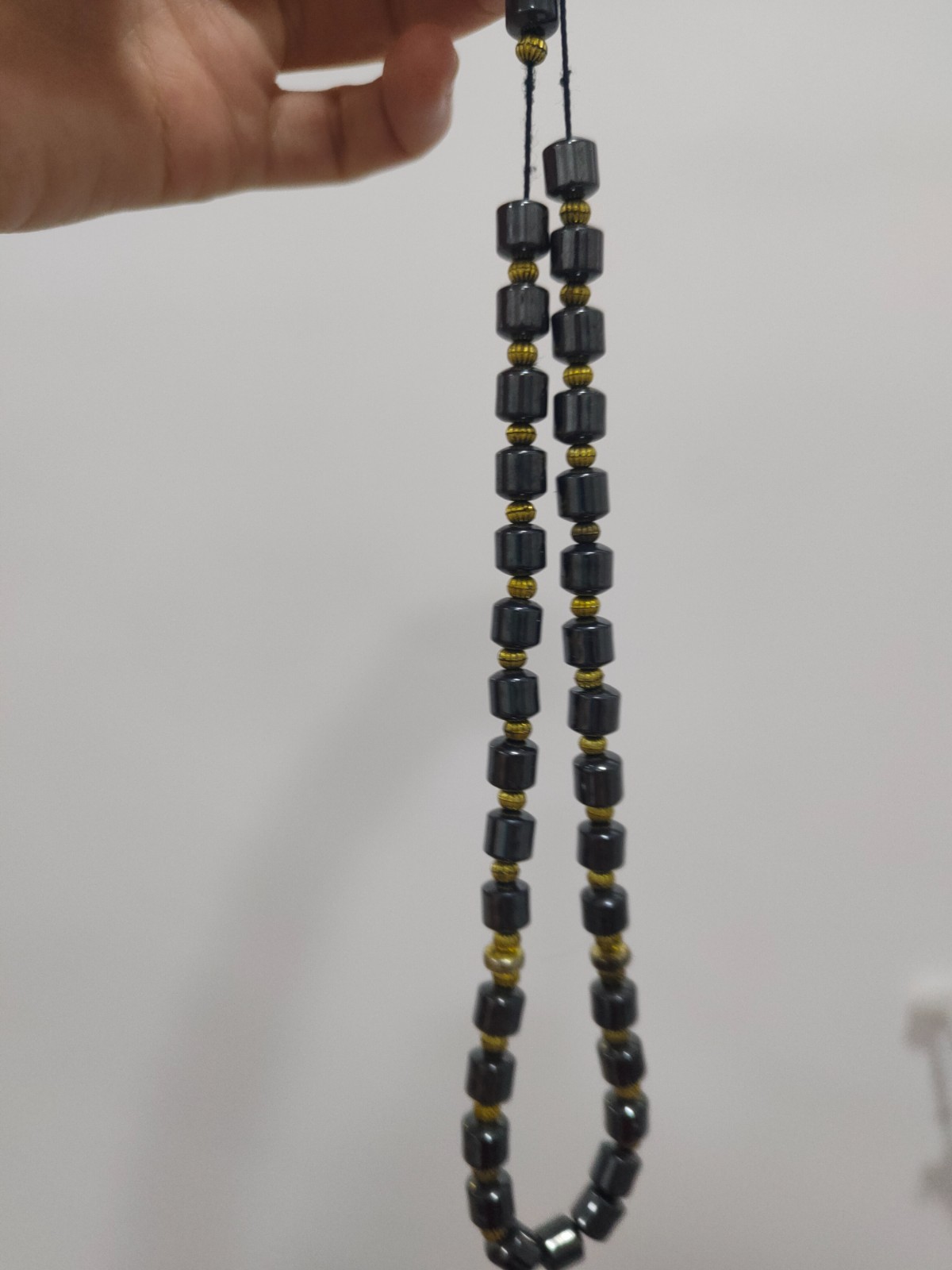 ​Luxury Metallic Hematite Rosary – 33 Beads Islamic Misbaha – Handcrafted Prayer