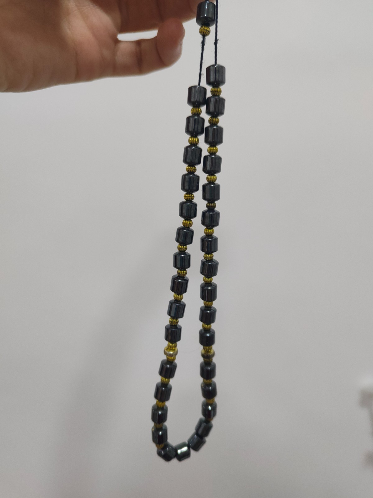 ​Luxury Metallic Hematite Rosary – 33 Beads Islamic Misbaha – Handcrafted Prayer
