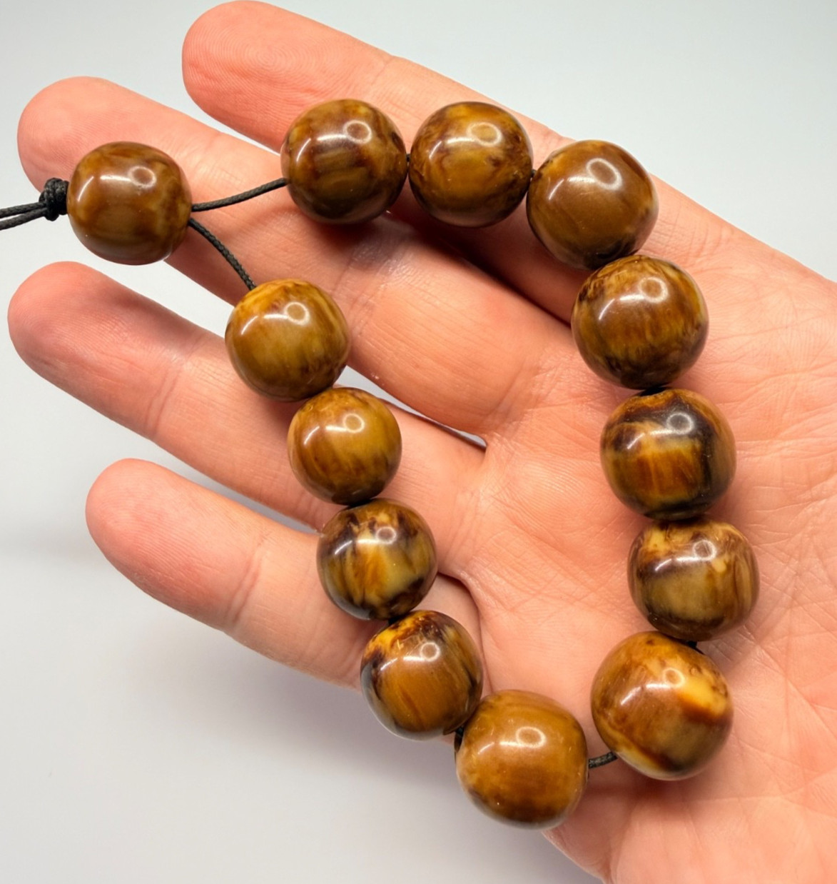 31 Grams Antique BakeliteCatalin Beads Marbled.