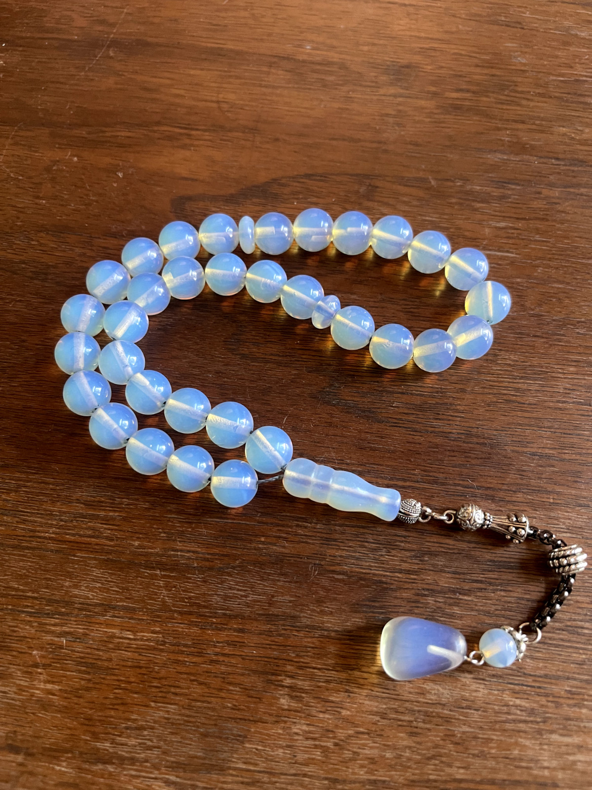 Aquamarine Agate Rosary 33 Beads Tesbih – Blue Aqeeq – مسباح سبحة عقيق