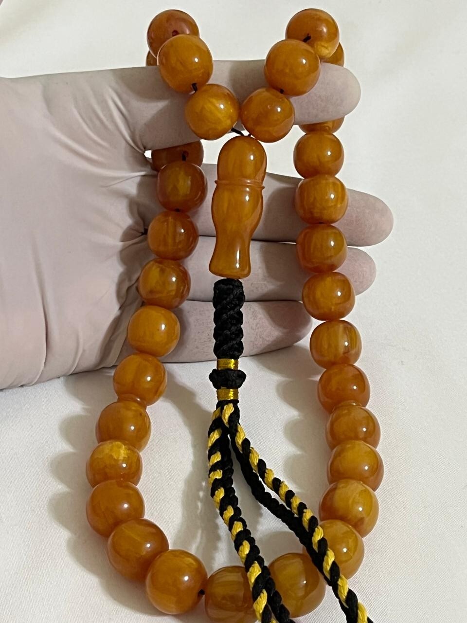 Antique Germany Cherry Amber Rosary 33 سبحة مسكي الماني انتيك خراطة افغاني مصدفة
