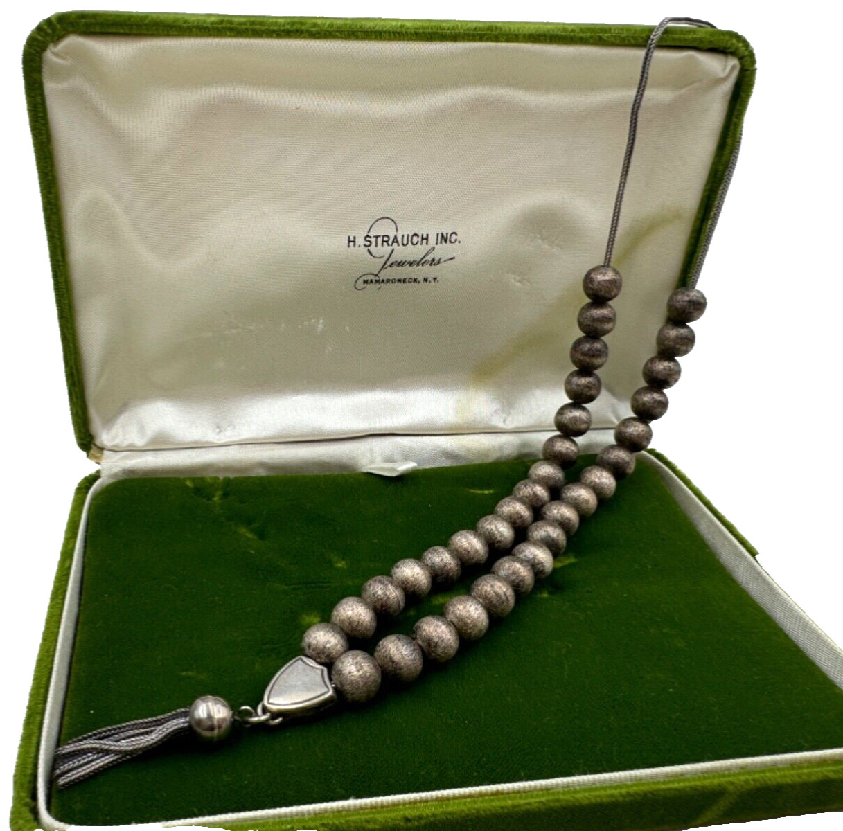 ANTIQUE STERLING SILVER ISLAM WORRY BEADS PRAYER BEADS UTMOST RARE UNIQUE SIGNED
