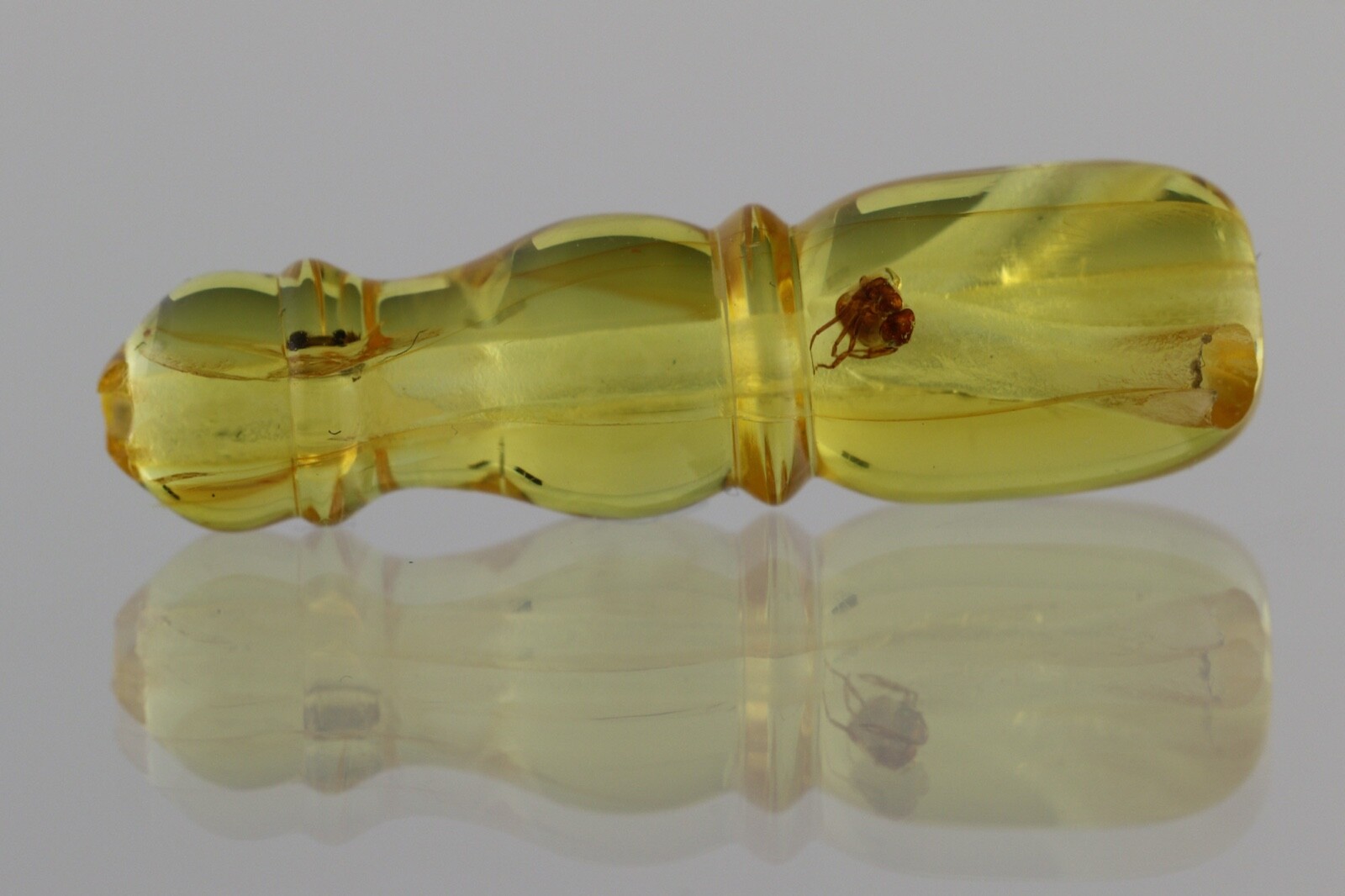 INSECT Fossil BALTIC AMBER Islamic Prayer Bead Imam Minaret TASBIH 0.8g 210302-2