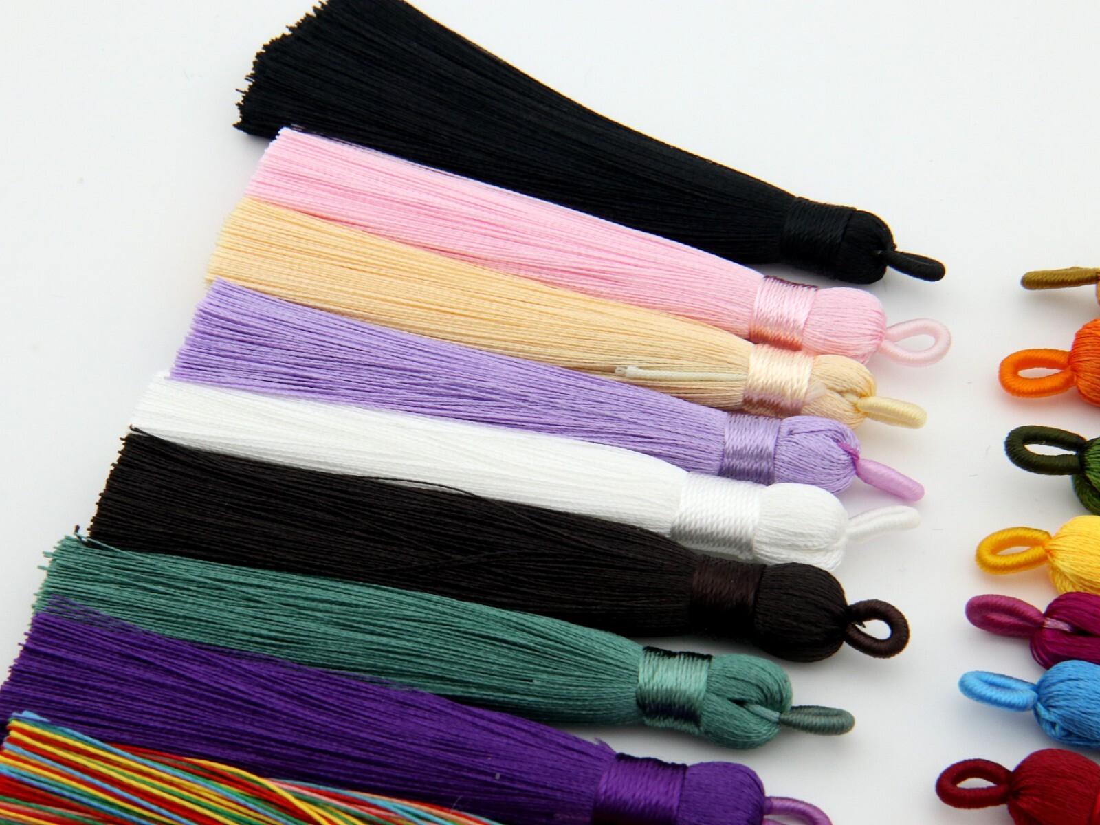 10-Mix-2 Color Silky Rayon thread 8 cm tassel for Tasbih Misbaha Mala 750001-10