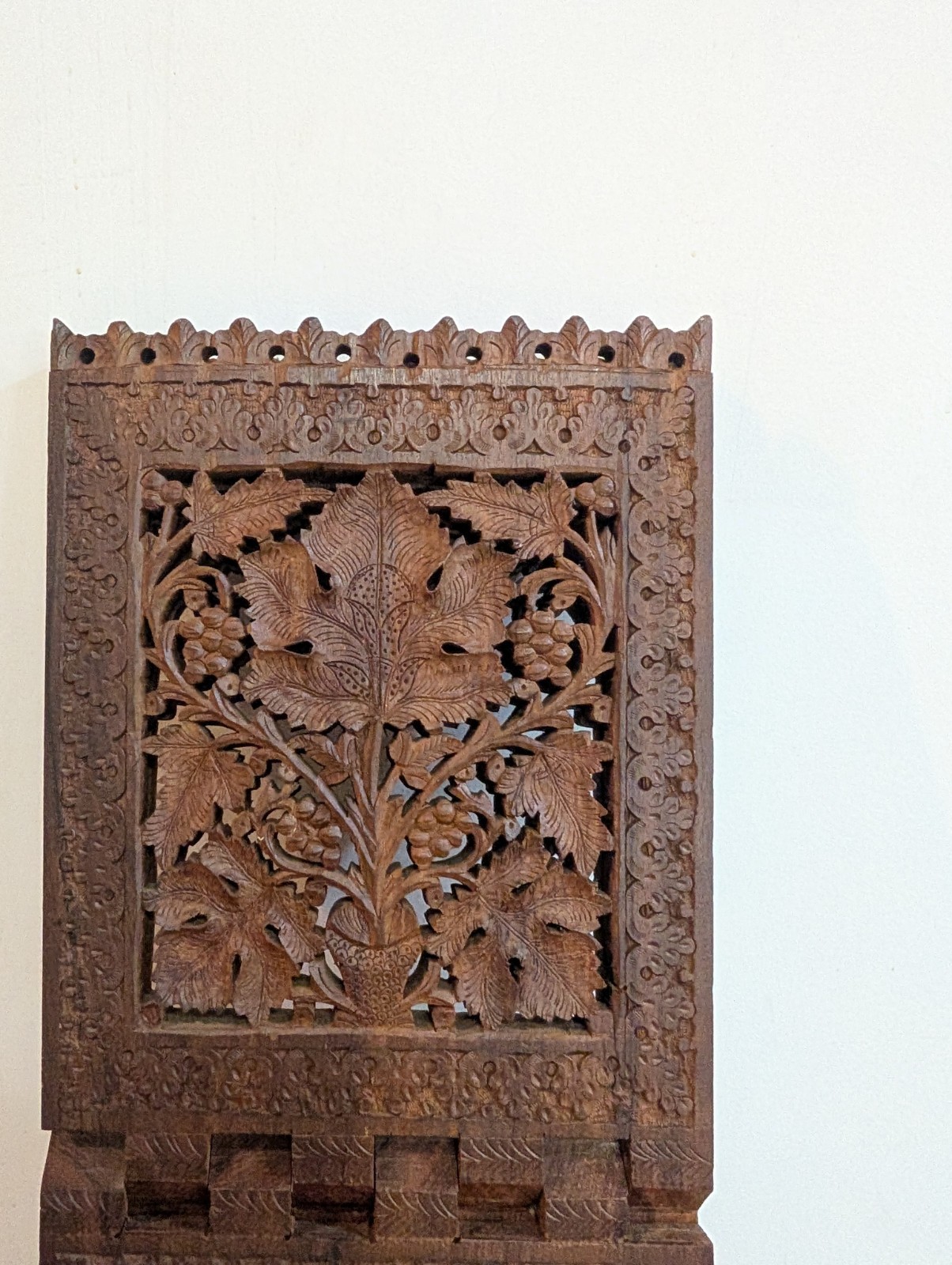 Antique Hand Carved Quran Stand – Folding Rehal Holy Book Holder
