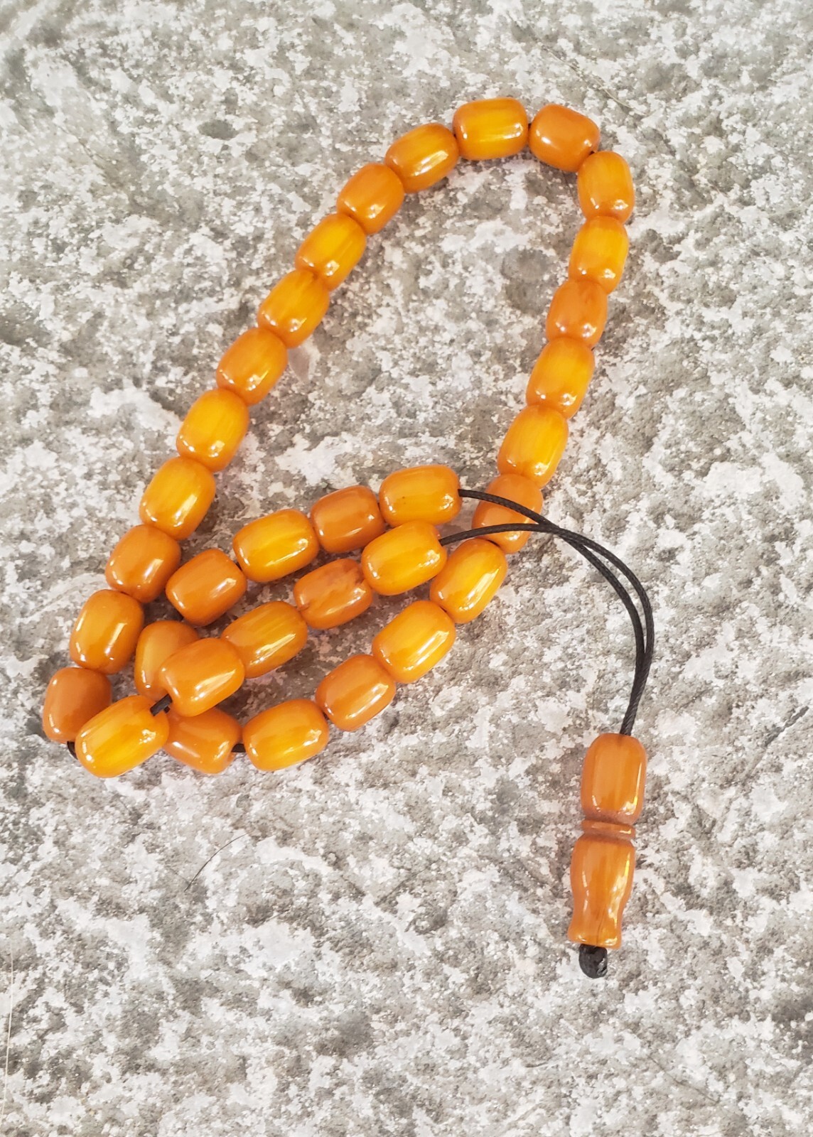 ANTIQUE VERY OLD BAKELITE, MISKETA FATURAN WORRY PRAYER BEADS TESBIH