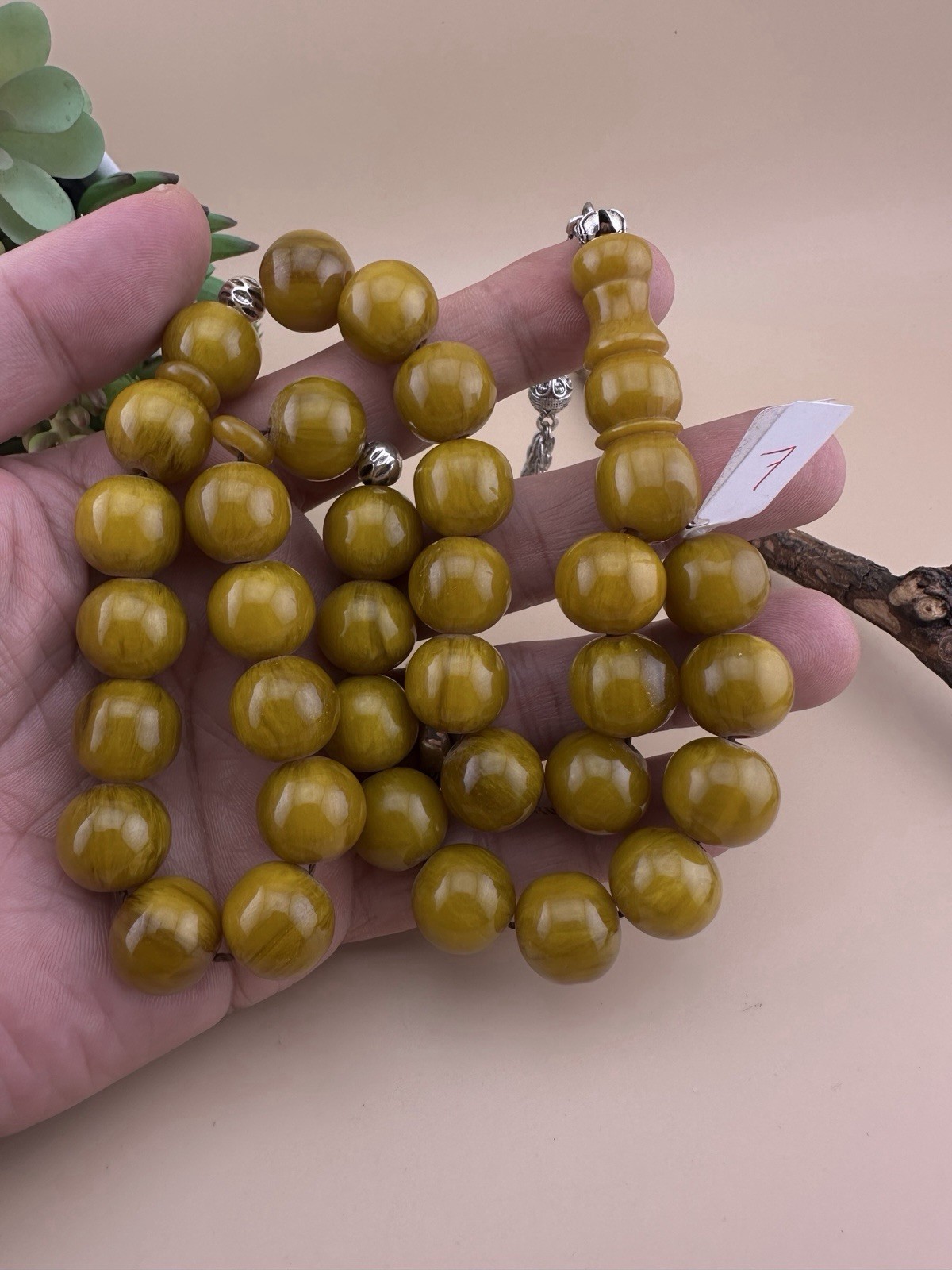 High Quality Misky 33Beads Prayer Rosaryمسبحة مسباح مسكي جودة عالية خراطة يدوية