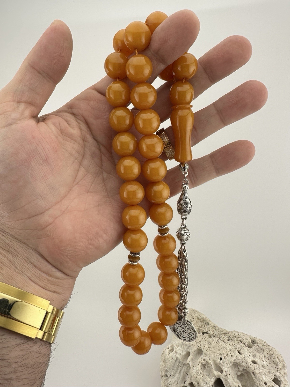 Collectible Misky 33 Beads Islamic Rosaryمسبحة مسباح مسكي جودة عالية خراطة يدوية