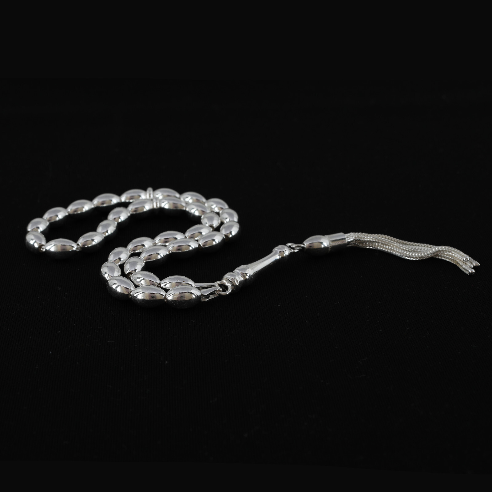 925K Silver Prayer 33 Beads – Silver Tasbeeh for Muslim – Islamic Gift – Sibha