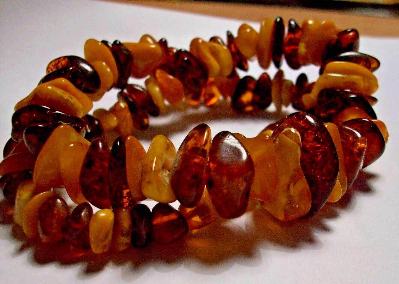 VINTAGE BALTIC AMBER NECKLACE AND BRACELET CHERRY AND BUTTERSCOTCH BEADS 52 GRAM