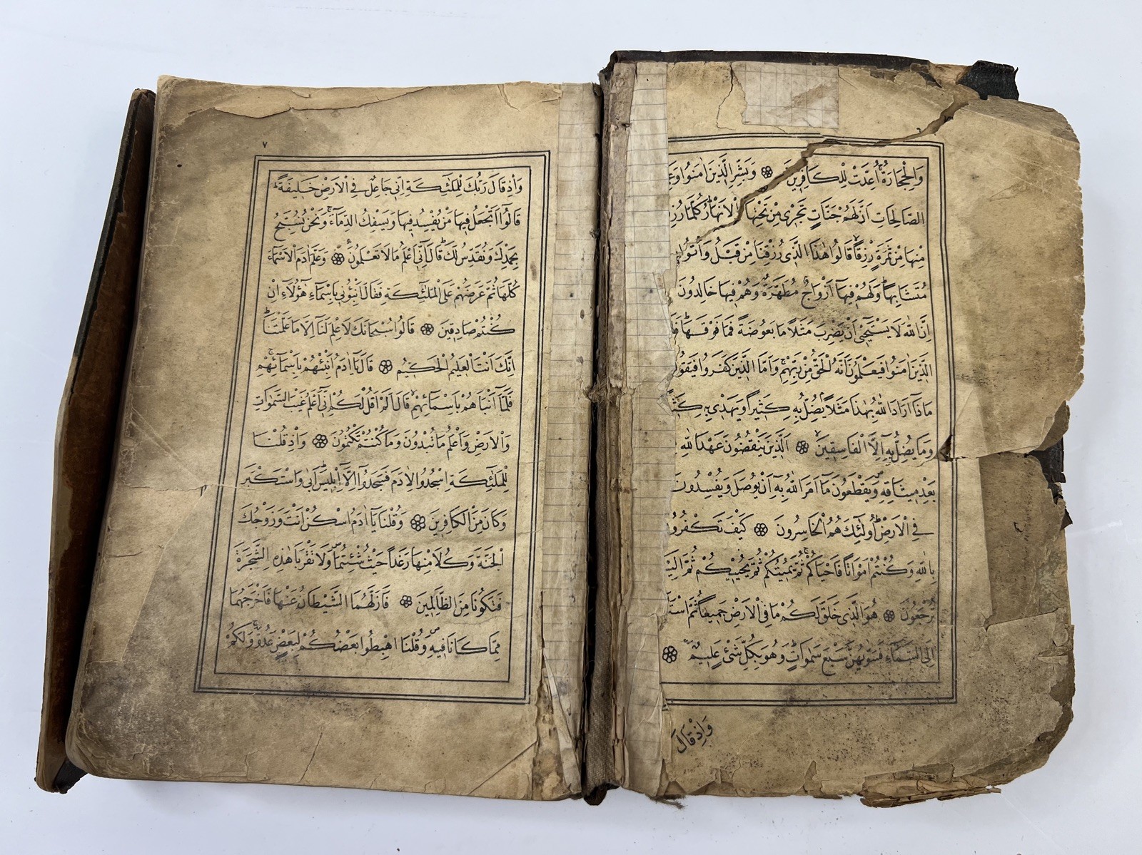 Antique Rare QURAN-Late 1800 or 1900 Printed Calligraphed With Leather Cover
