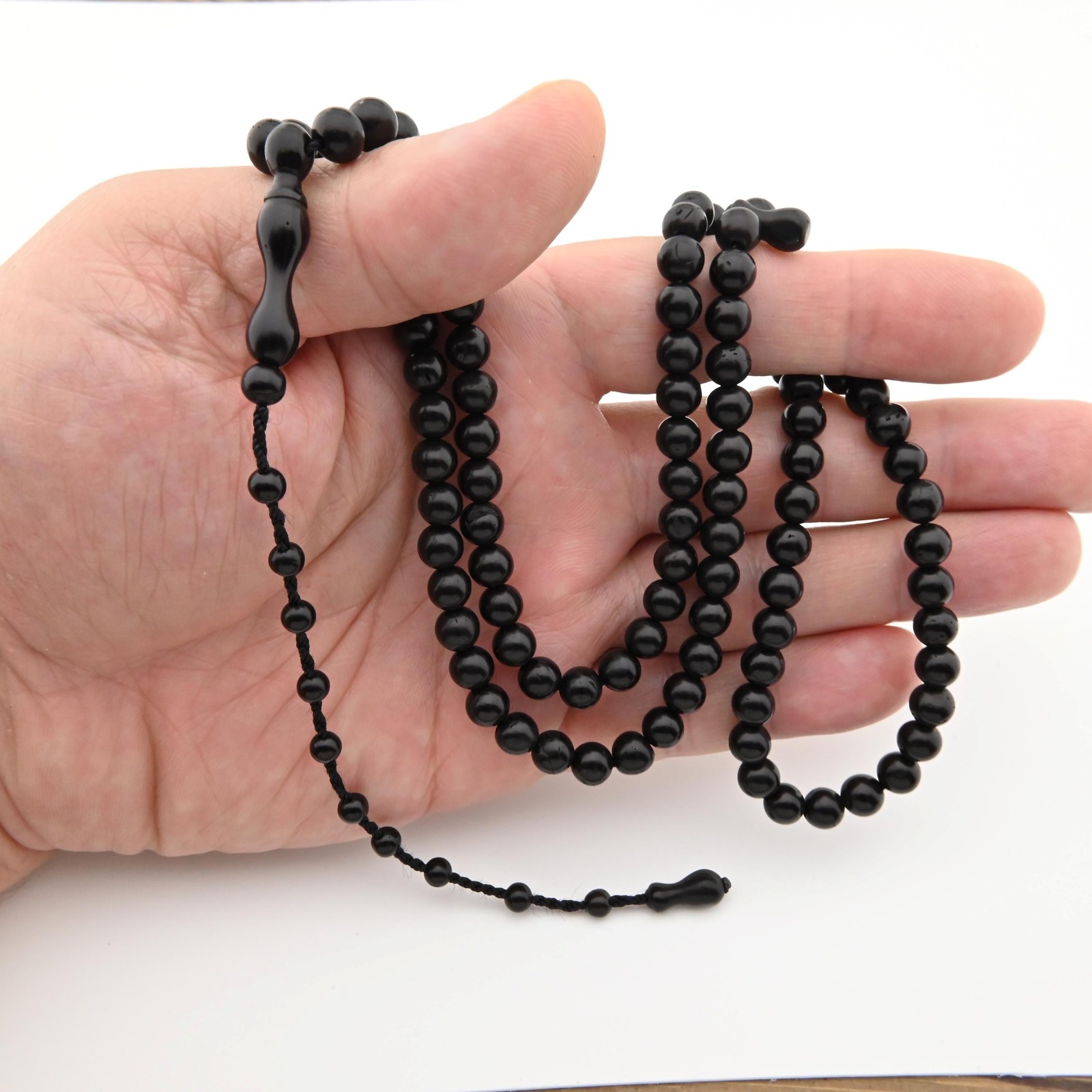 Black Kuka tree 99 beads Tasbih, prayer beads for muslim gift, Misbaha 201453