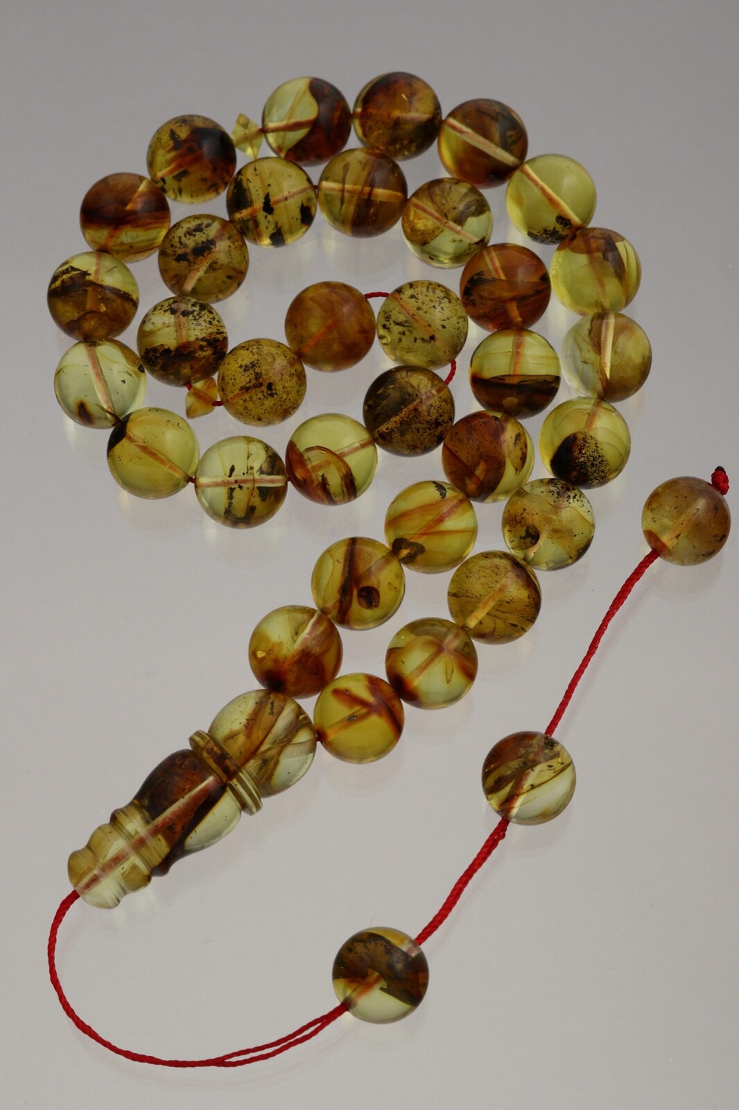 Islamic 33 Round Shape Prayer Beads Genuine BALTIC AMBER TASBIH 48.1g 210519-10