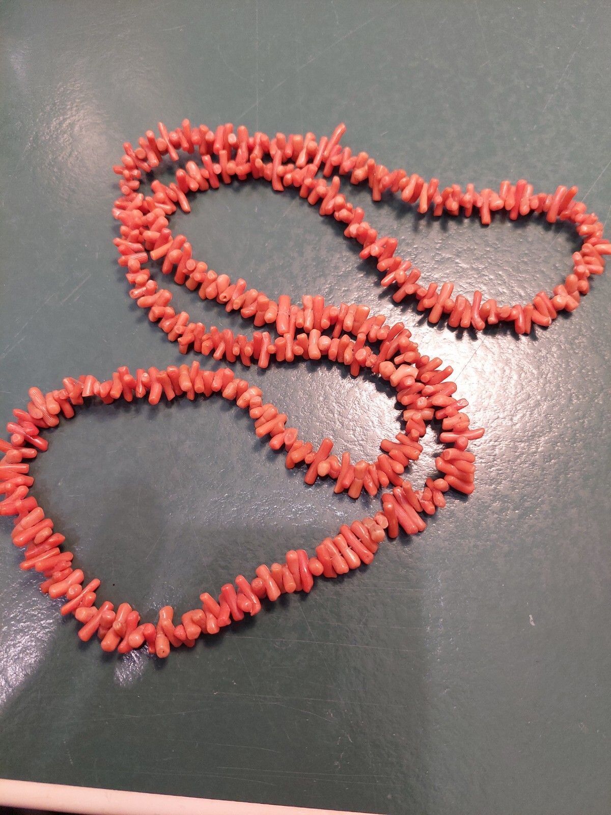 VINTAGE 50’s, NATURAL MEDITERRANEAN PINK/SALMON CORAL NECKLACE CORAL BRANCHES