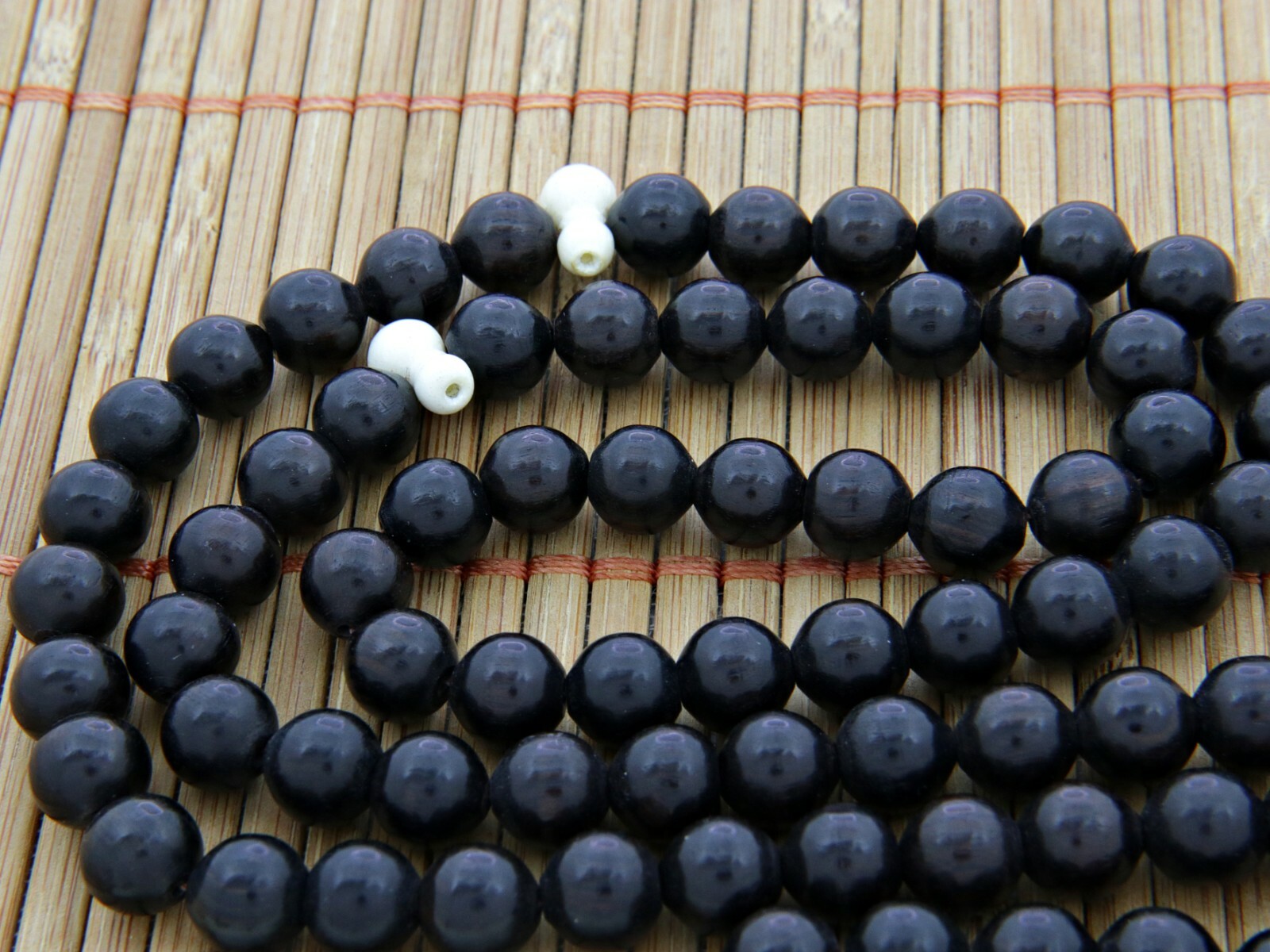Ebony wood and camel bone 99 beads Prayer Beads Misbaha Tesbih gift 202068