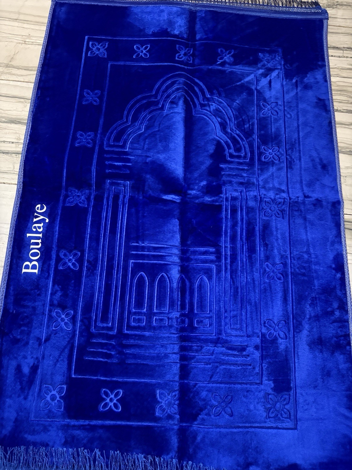 Personalized Thick Padded Velvet Prayer Mat, Premium Quality Prayer Rug